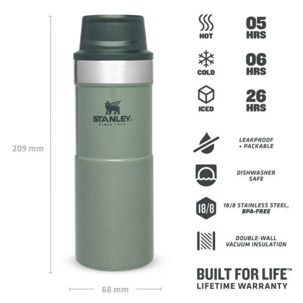 Termokrūze STANLEY The Trigger-Action Travel Mug Classic 0.35l, Zaļa - Image 4