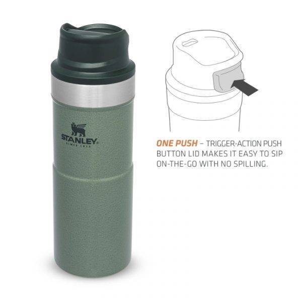 Termokrūze STANLEY The Trigger-Action Travel Mug Classic 0.35l, Zaļa - Image 3