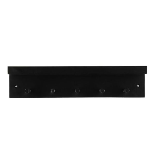 4Living Sienas plaukts Sirii ar 5 āķiem/40cm/melns - Image 3