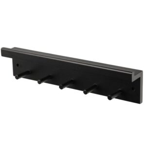 4Living Sienas plaukts Sirii ar 5 āķiem/40cm/melns