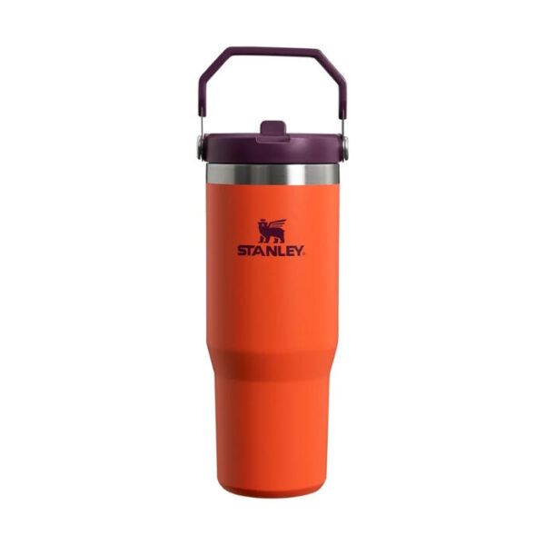 Termopudele ar salmiņu,The IceFlow Flip Straw Tumbler 0.89L, oranža - Image 3