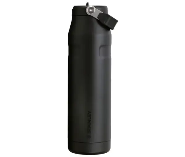 Termopud. ar salm.The IceFlow Botle Flip Straw 1.06L melna