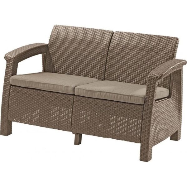 Dārza dīvāns divvietīgs Corfu Love Seat bēšs - Image 2