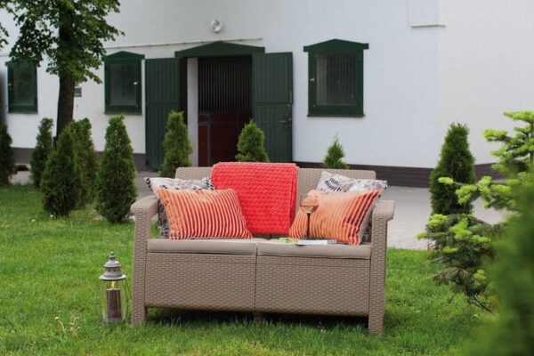 Dārza dīvāns divvietīgs Corfu Love Seat bēšs - Image 3
