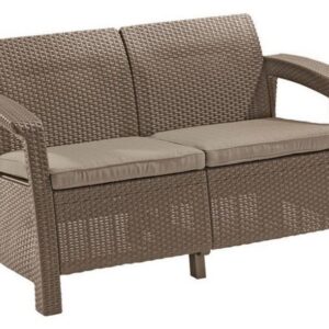 Dārza dīvāns divvietīgs Corfu Love Seat bēšs
