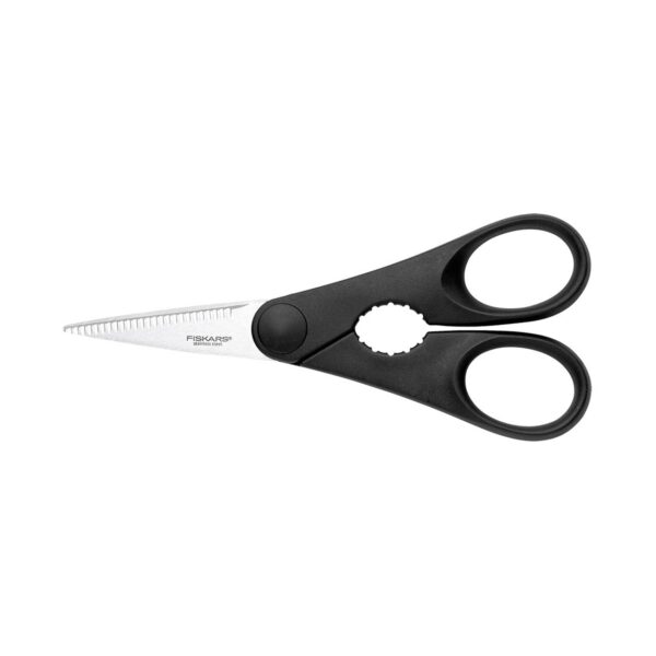 Fiskars Essential virtuves šķēres ar pudeļu attaisāmo