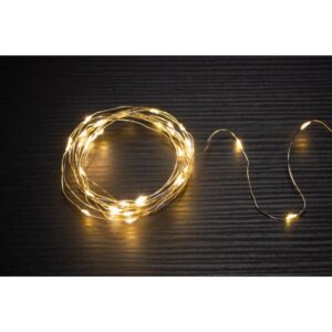 Finnlumor 40LED gaismu virtene,silti balta,3m,3xAA