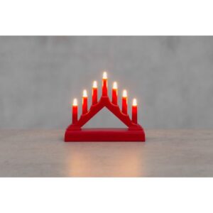 Finnlumor LED svečturis,mini,13cm,sark.,silti balta g.