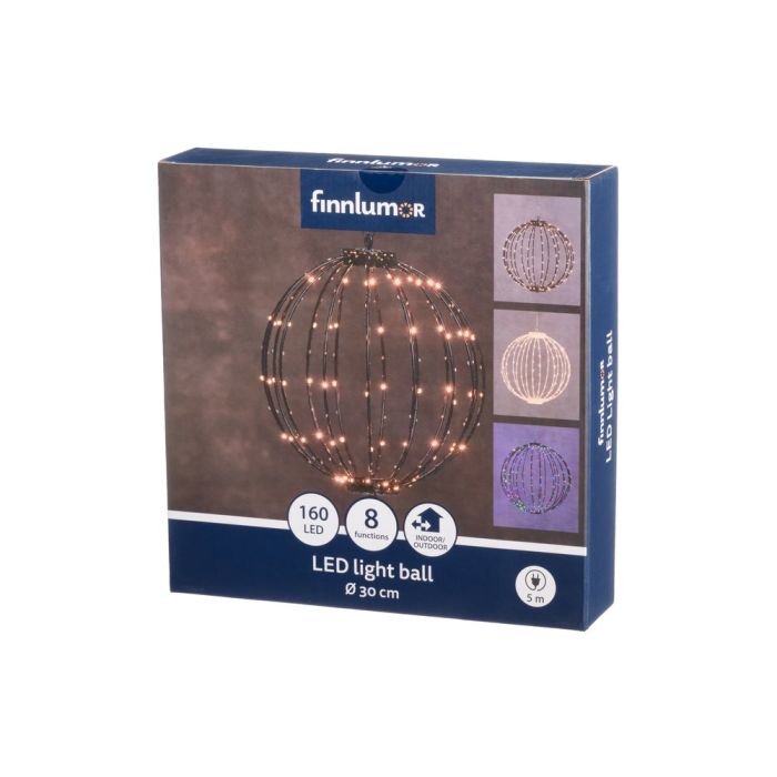 Finnlumor gaismas bumba 30cm 160LED dzintara krāsā - Image 2