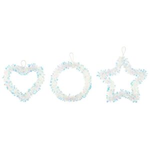 Winteria Ziemassvētku vainagi 32cm,gaiši-mirdzoši,3veidi