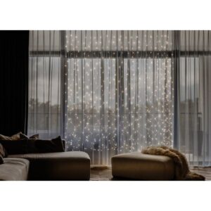 Finnlumor LED gaismas aizkars,20x2.2m,silti balta g.