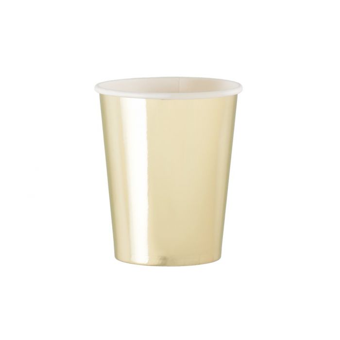Festi papīra krūzītes,zelta kr., 250 ml 8 gab.