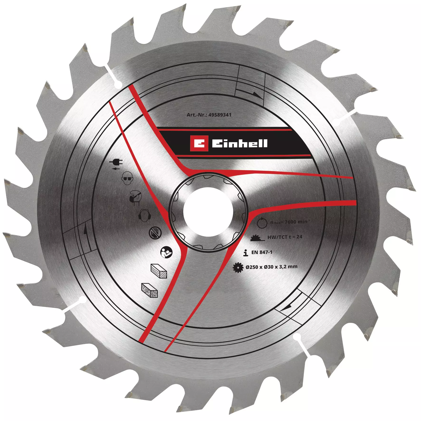 Einhell Zāģa asmens 250x30mm TCT